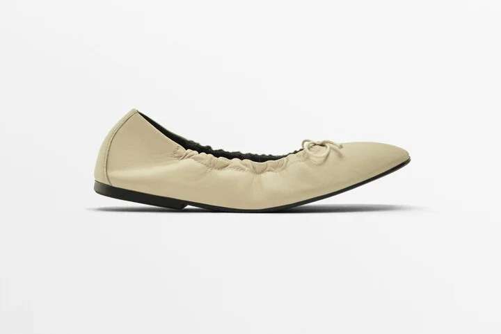 Ballet Flats With Gathered Detail