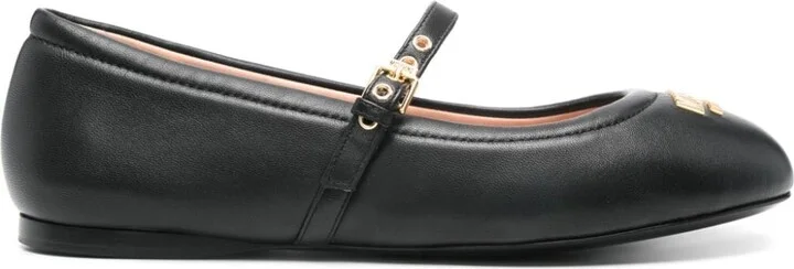 Ballet Flats With Lettering Logo