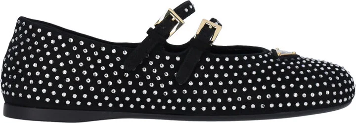 Ballet Flats With Rhinestones