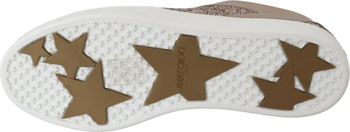 Ballet Pink Glitter Leather Women's Sneakers - Image 6