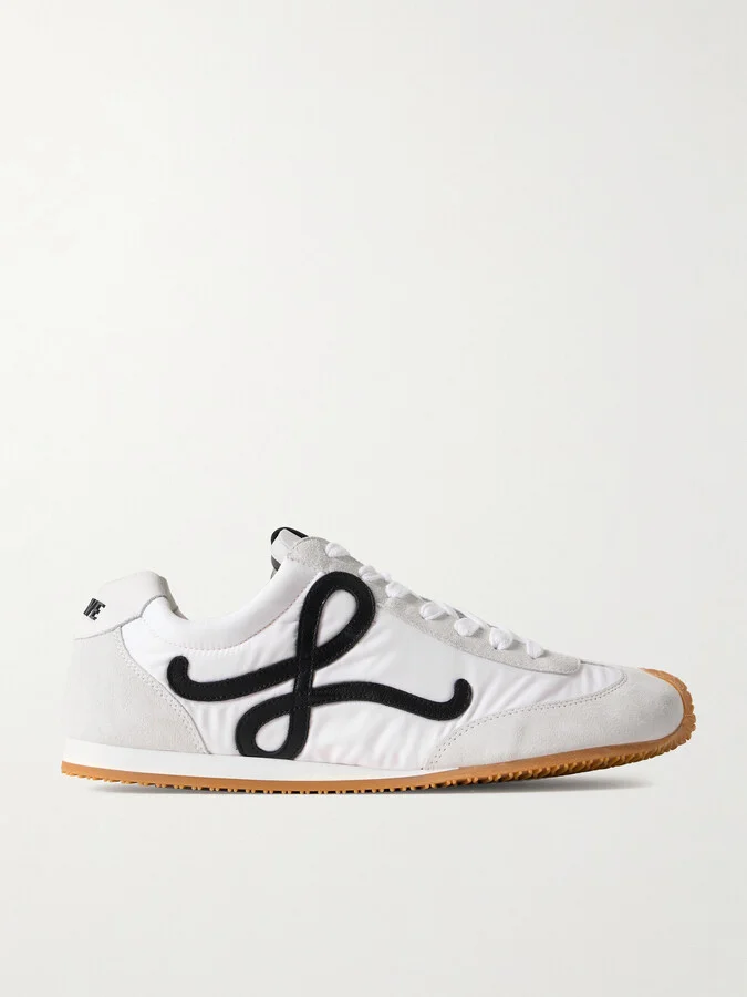 Ballet Runner 2.0 Logo-Appliquéd Shell, Suede and Leather Sneakers