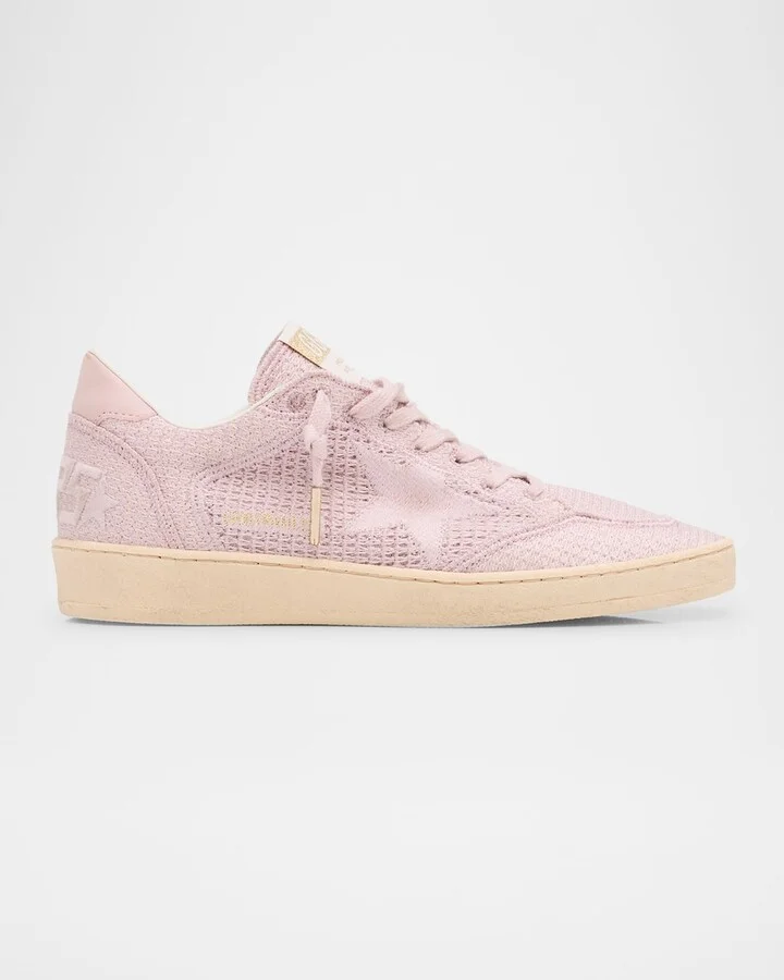 Ballstar Embroidered Cotton Low-Top Sneakers