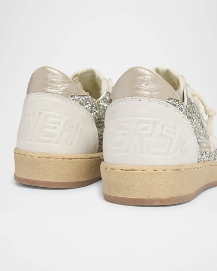 Ballstar Glitter Leather Low-Top Sneakers - Image 6