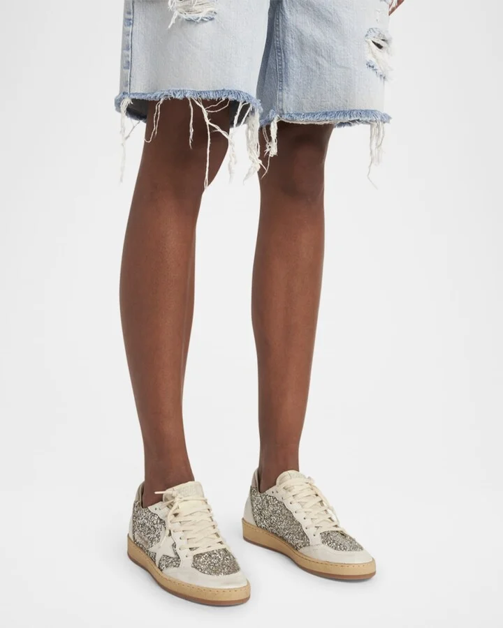 Ballstar Glitter Leather Low-Top Sneakers - Image 8