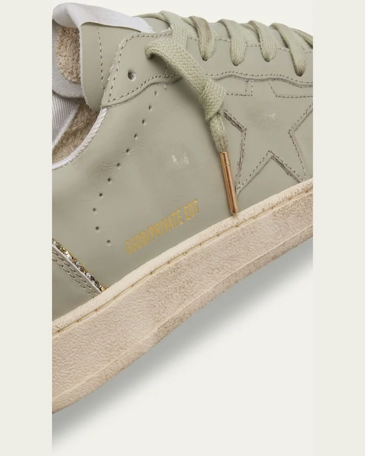 Ballstar Leather Glitter Low-Top Sneakers - Image 2