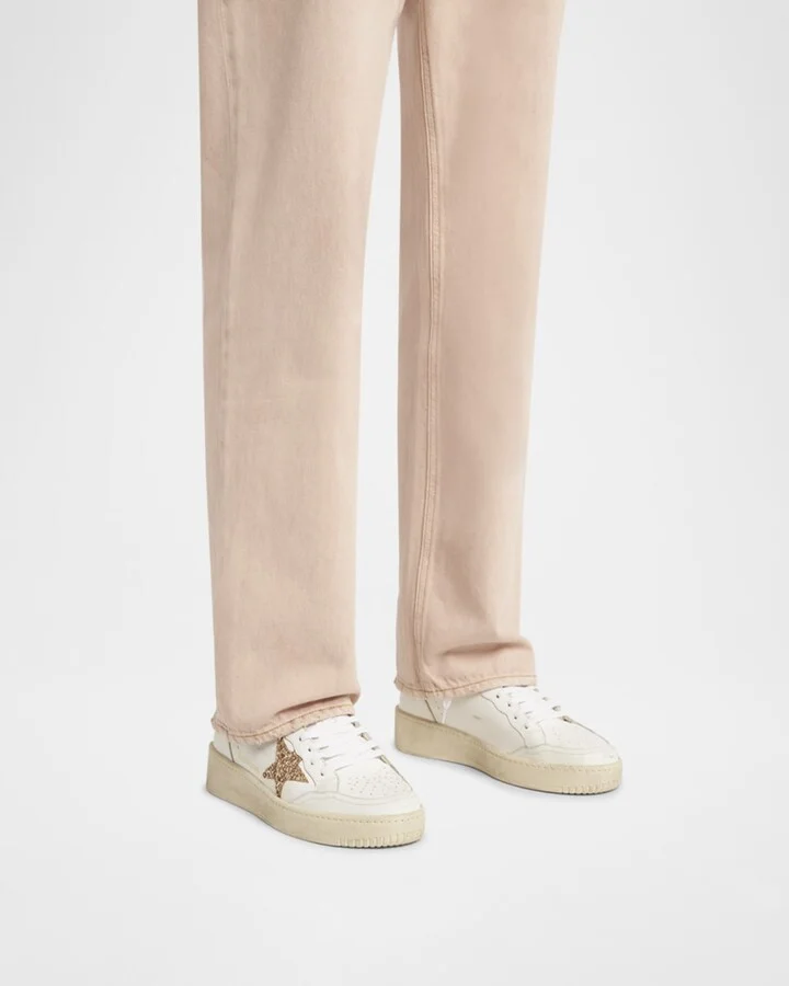 Ballstar Leather Glitter Low-Top Sneakers - Image 2