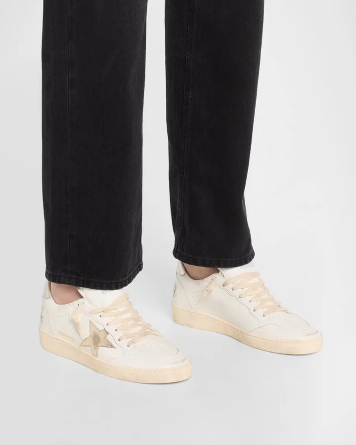Ballstar Mixed Leather Low-Top Sneakers - Image 2