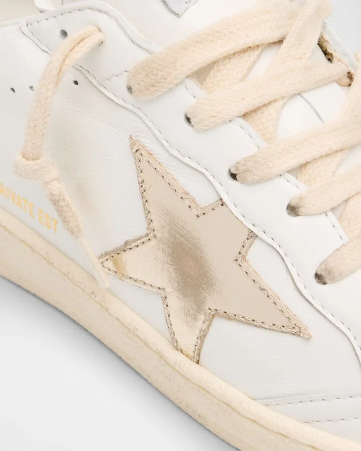 Ballstar Mixed Leather Low-Top Sneakers - Image 3