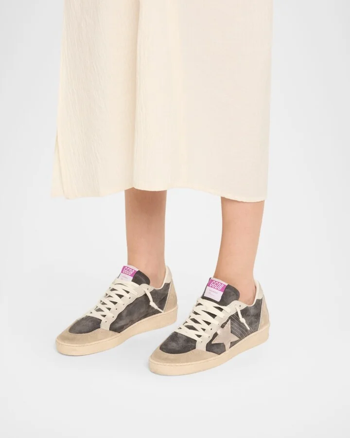 Ballstar Mixed Leather Low-Top Sneakers - Image 3