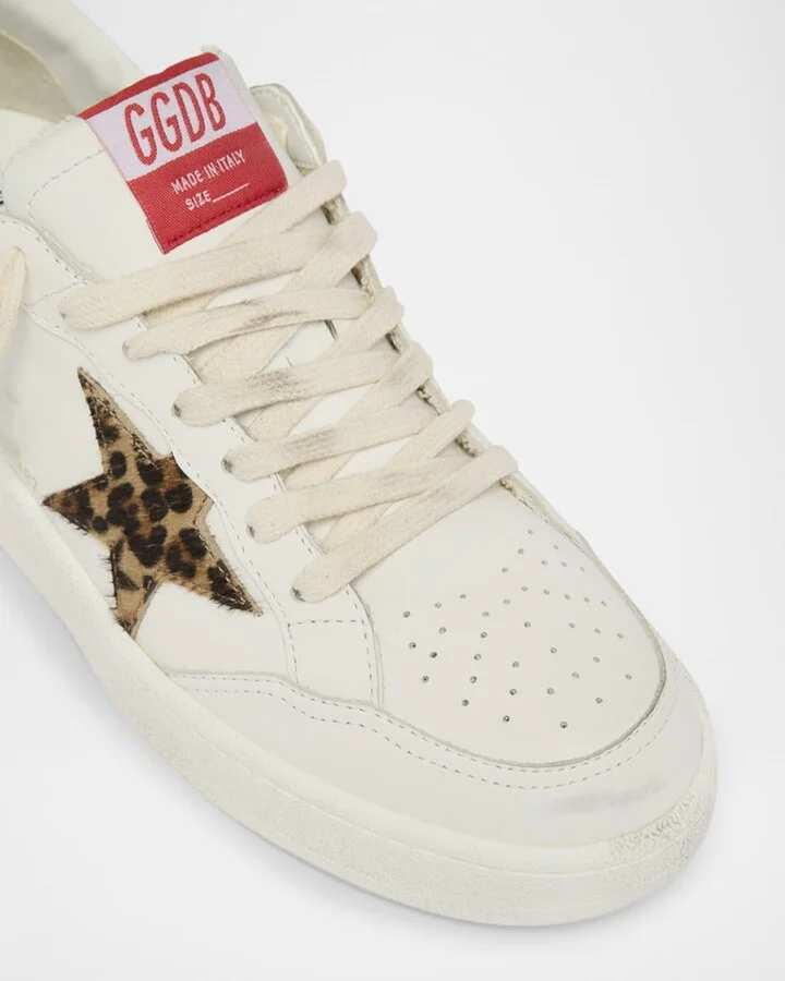 Ballstar Mixed Leather Low-Top Sneakers - Image 2