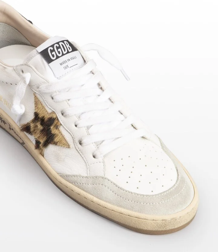 Ballstar Mixed Leather Low-Top Sneakers - Image 3