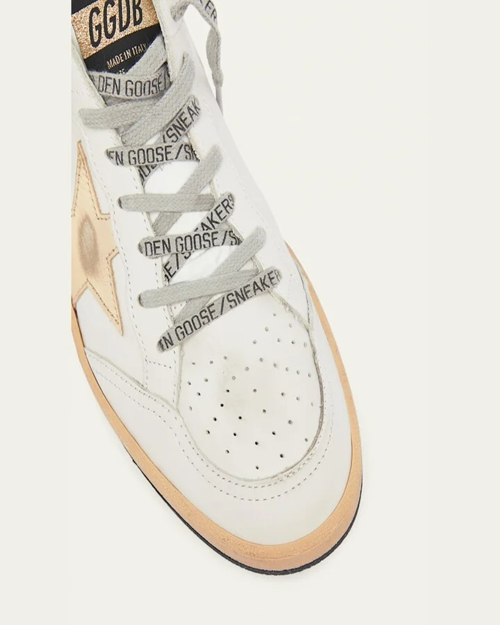 Ballstar Mixed Leather Low-Top Sneakers - Image 9