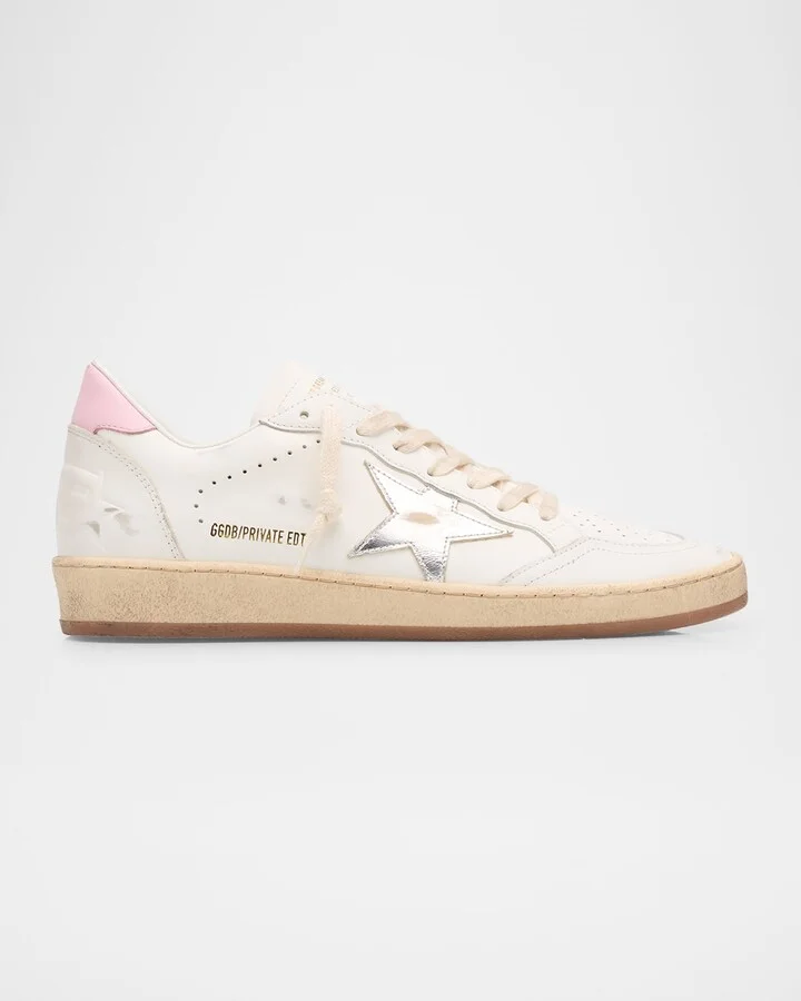 Ballstar Mixed Leather Low-Top Sneakers