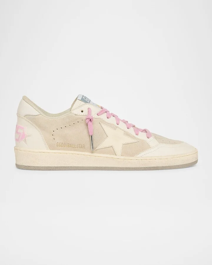 Ballstar Mixed Leather Low-Top Sneakers