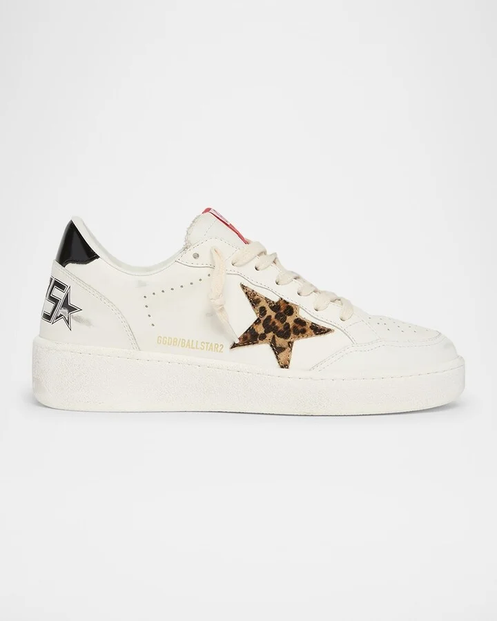 Ballstar Mixed Leather Low-Top Sneakers