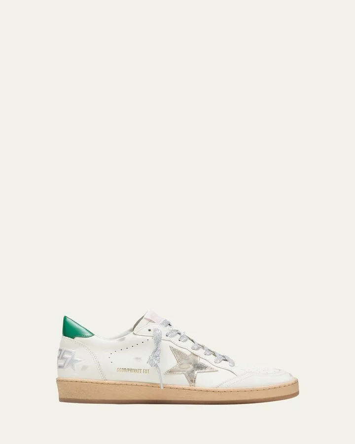 Ballstar Mixed Leather Low-Top Sneakers