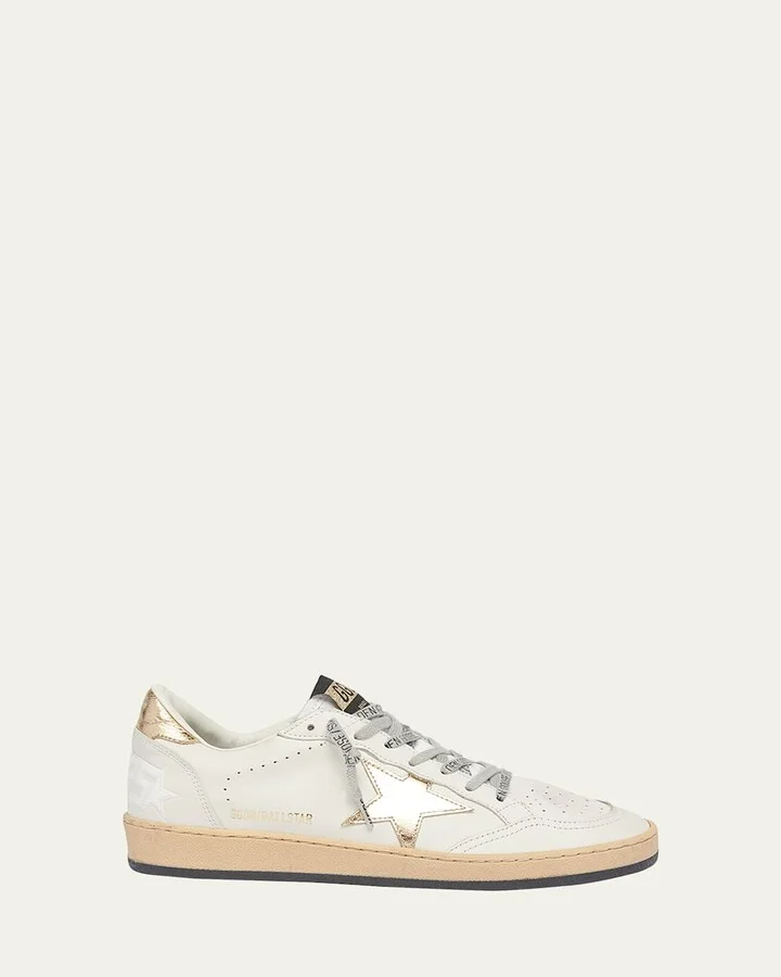 Ballstar Mixed Leather Low-Top Sneakers