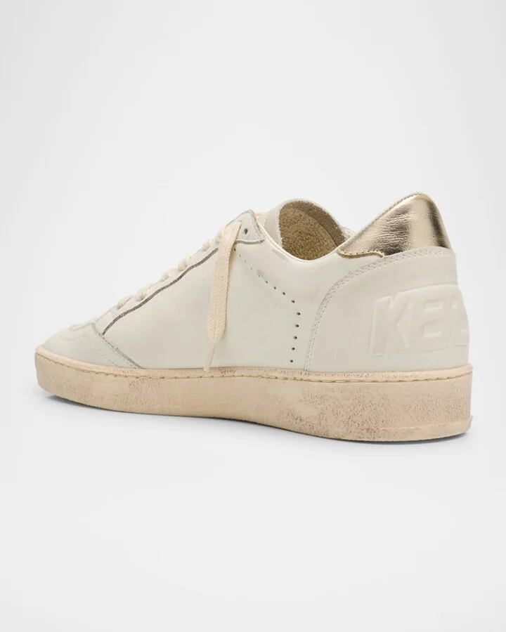 Ballstar Mixed Leather Low-Top Sneakers with Functional Locket - Image 2
