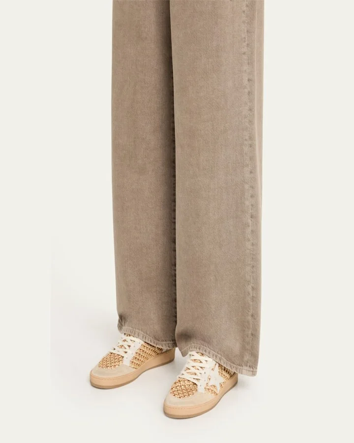 Ballstar Raffia Net Leather Low-Top Sneakers - Image 7