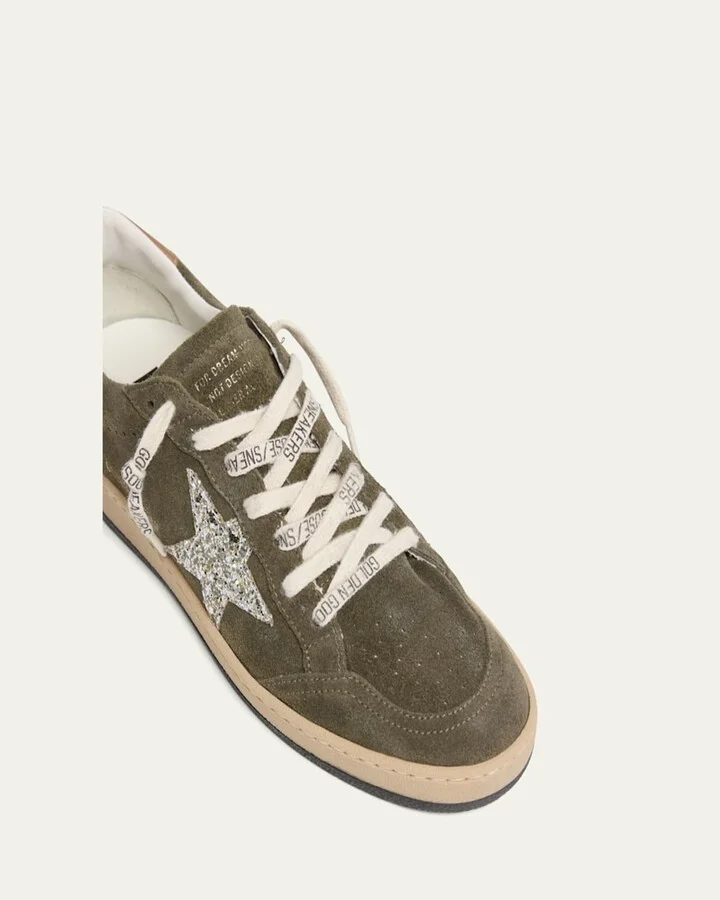 Ballstar Suede Glitter Low-Top Sneakers - Image 4