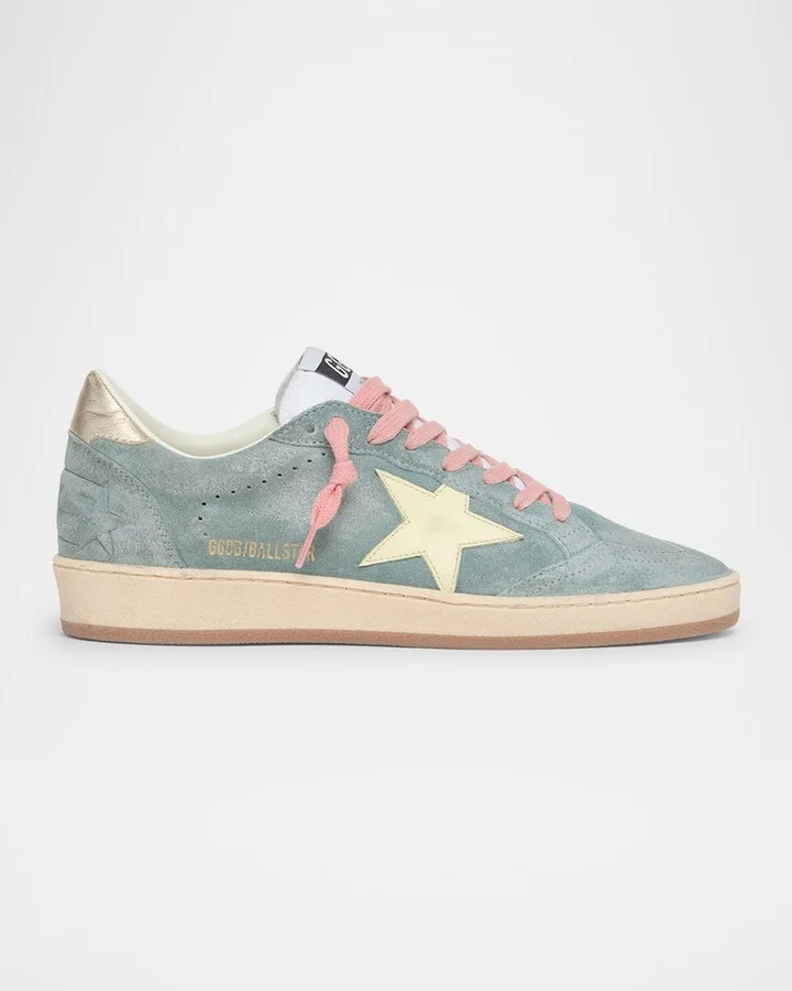 Ballstar Suede Metallic Low-Top Sneakers