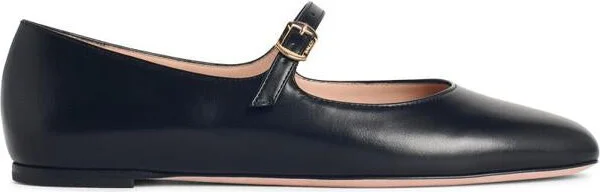 Bally 'Ballyrina' Black Leather Ballet Flats