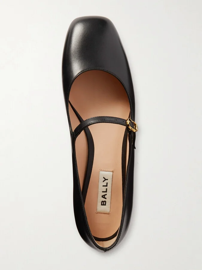 BALLY - Banya Leather Mary Jane Ballet Flats - Black - Image 5