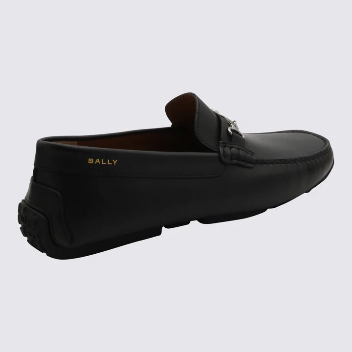 Bally Black And Palladium Suede Loafers - Image 2