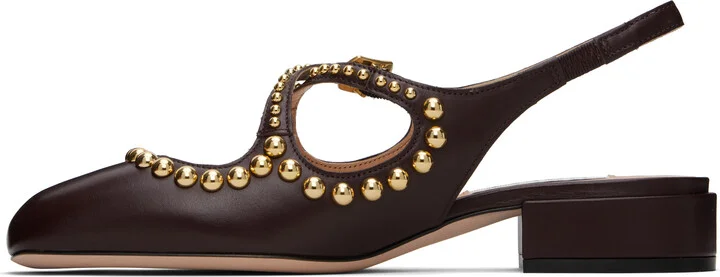 Bally Brown Ballyrina Slingback Heels - Image 3