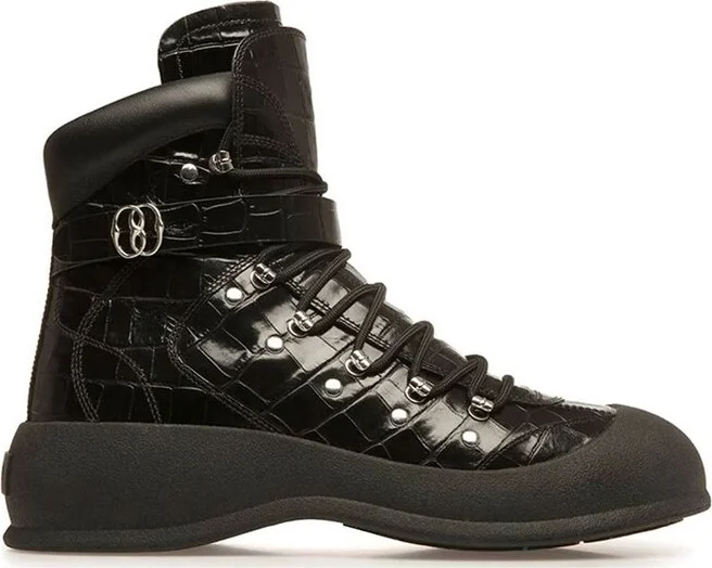 Bally Clyff Embossed Round Toe Boots