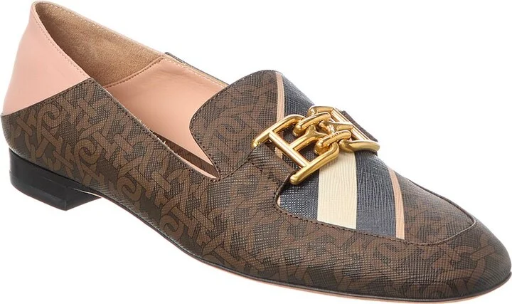 Bally Ellah Coated Canvas & Leather Loafer