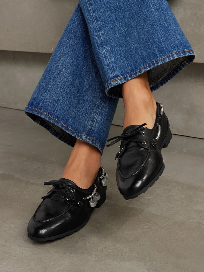 BALLY - Embellished Leather Loafers - Black - Image 2