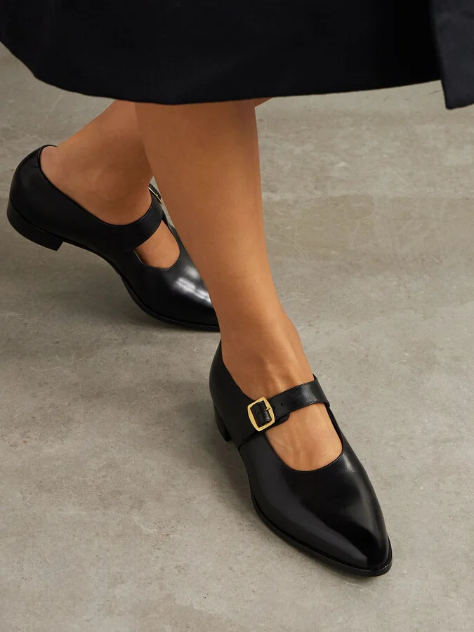 BALLY - Gerwin Glossed-leather Mary Jane Flats - Black - Image 2