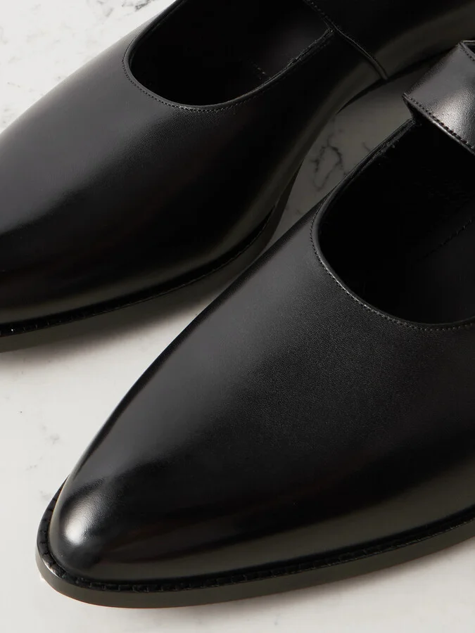 BALLY - Gerwin Glossed-leather Mary Jane Flats - Black - Image 4