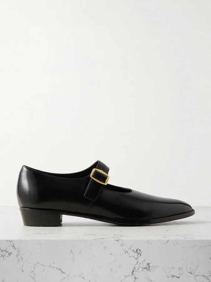 BALLY - Gerwin Glossed-leather Mary Jane Flats - Black