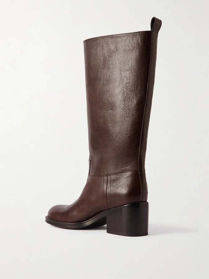 BALLY - Grena Leather Knee Boots - Brown - Image 3