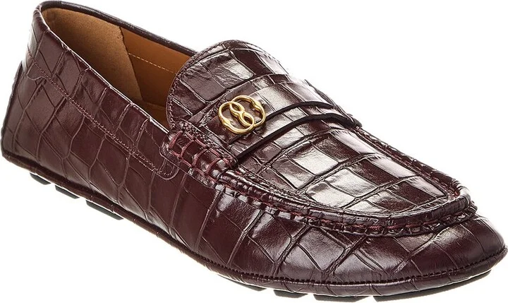 Bally Keeper Croc-Embossed Leather Loafer