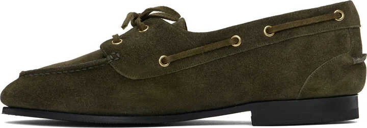 Bally Khaki Plume Boat Shoes - Image 3