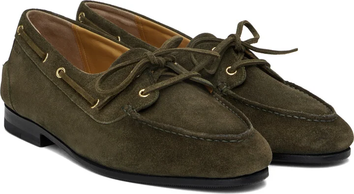 Bally Khaki Plume Boat Shoes - Image 4