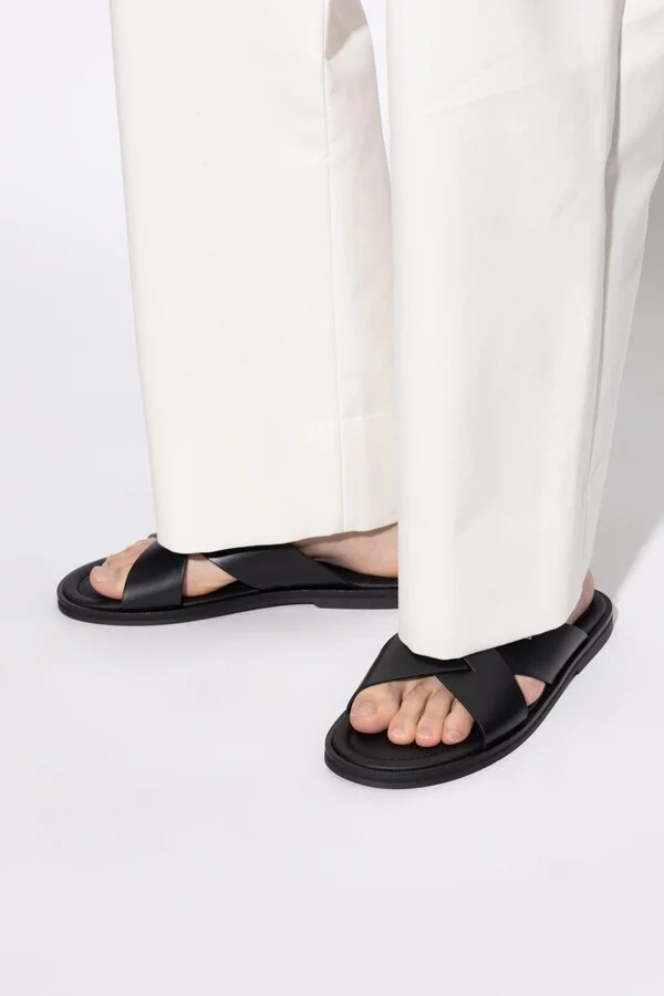 Bally Leather Slides Glorany - Image 2