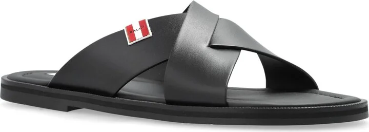 Bally Leather Slides Glorany - Image 4
