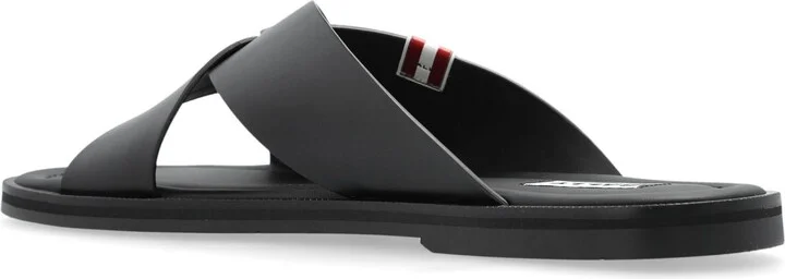 Bally Leather Slides Glorany - Image 5