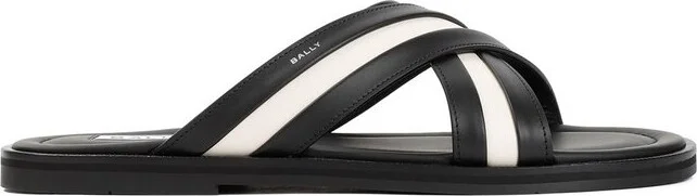 Bally Logo Printed Slip-On Sandals
