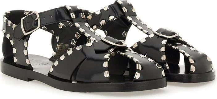 Bally 'Pasely' Black Leather Sandals - Image 2