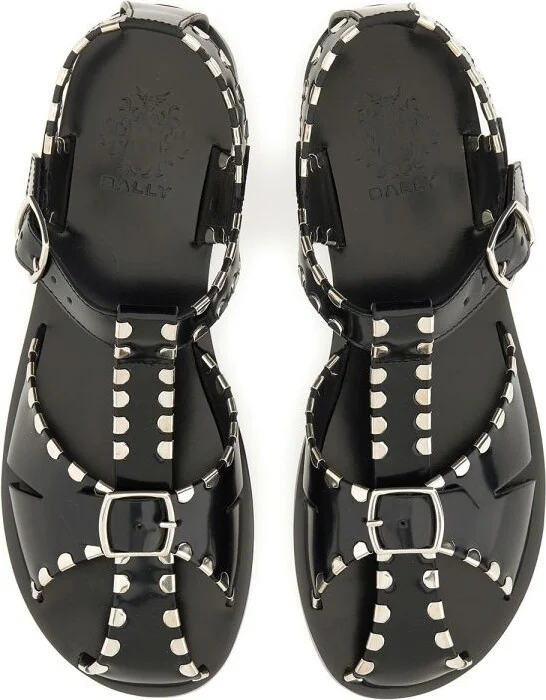 Bally 'Pasely' Black Leather Sandals - Image 4