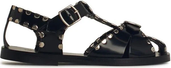 Bally 'Pasely' Black Leather Sandals