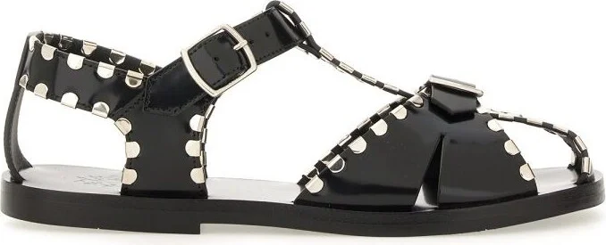 Bally 'Pasely' Black Leather Sandals