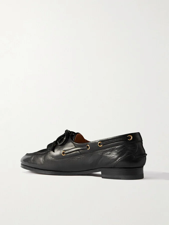 BALLY - Pathy Leather Boat Shoes - Black - Image 3