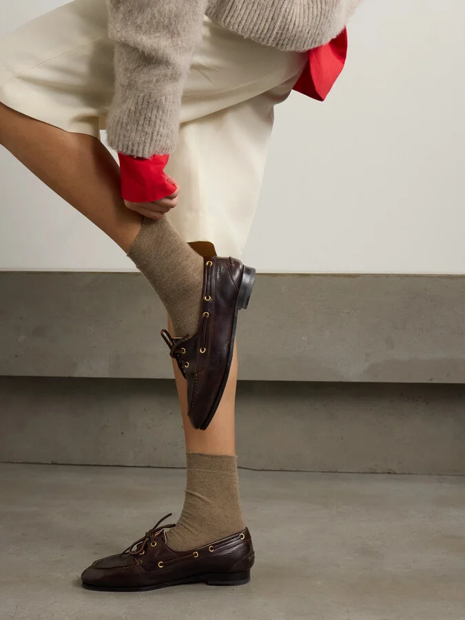 BALLY - Pathy Leather Boat Shoes - Brown - Image 2