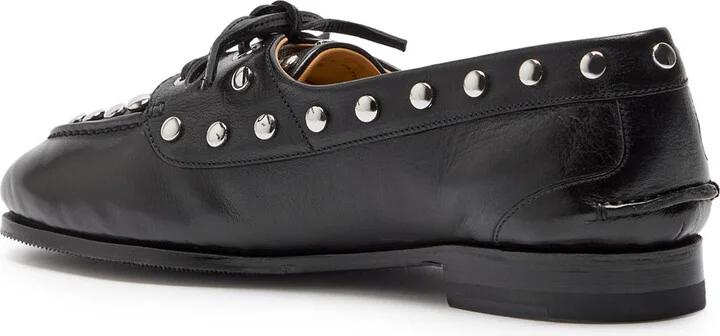 Bally Pathy Studded Glossed Leather Loafers - Image 2